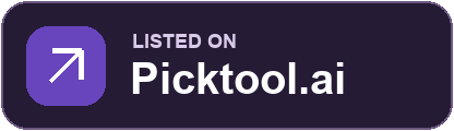 Listed on Picktool.ai — dark badge