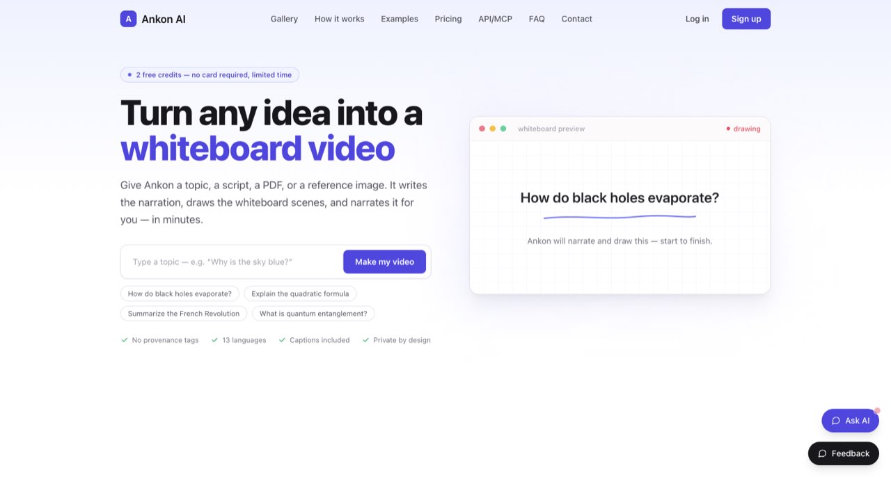 Ankon AI official homepage, captured for Picktool on 27 October 2026